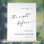 Elegant Minimalist WELCOME Rehearsal Dinner (Neutre)