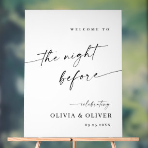 Elegant Minimalist WELCOME Rehearsal Dinner