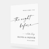 Elegant Minimalist WELCOME Rehearsal Dinner (Angle)