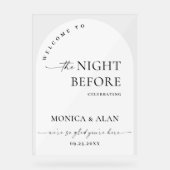 Elegant Minimalist WELCOME Rehearsal Dinner (Recto)