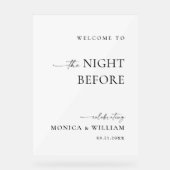 Elegant Minimalist WELCOME Rehearsal Dinner (Recto)