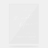 Elegant Minimalist WELCOME Rehearsal Dinner (Recto)