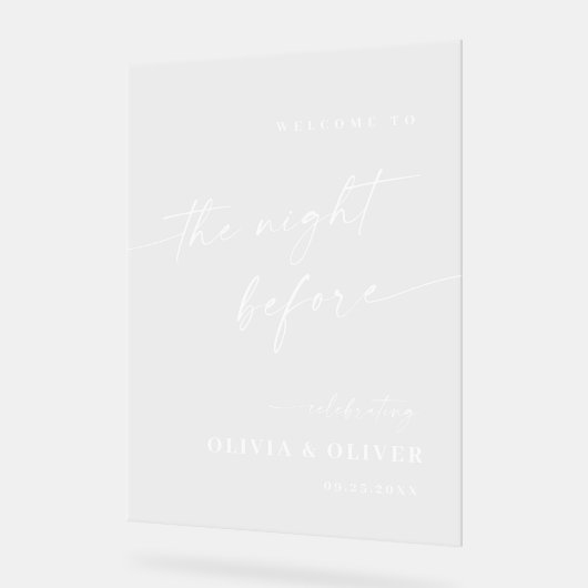 Elegant Minimalist WELCOME Rehearsal Dinner (Angle)
