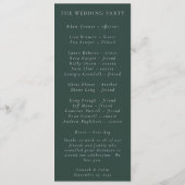 Elegant minimalist Winter Wreatwhite Green Programma (Achterkant)