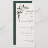 Elegant minimalist Winter Wreatwhite Green Programma (Voorkant / Achterkant)