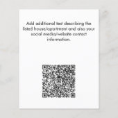 Elegant minimalist zojuist genoteerd makelaar flyer (Achterkant)