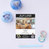 Elegant minimalist zojuist genoteerd makelaar flyer (Enkel)