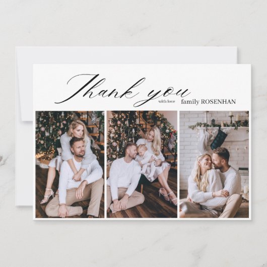 Élégant Minimaliste 3 Photo Merci  (Devant)