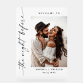 Élégant minimaliste BIENVENUE Dîner de répétition  (Recto)