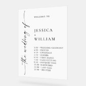 Elégant minimaliste Bienvenue Mariage Jour Timelin (Angle)