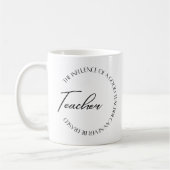 Elégant minimaliste Boho Rainbow Teacher Mug (Gauche)