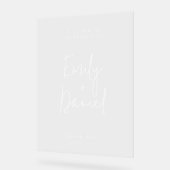 Elégant minimaliste Calligraphie Mariage Bienvenue (Angle)