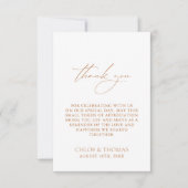 Élégant minimaliste Carte de remerciements Mariage (Devant)