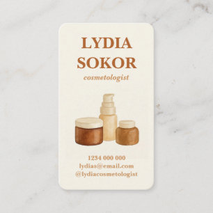 Élégant minimaliste Carte de visite Cosmetologue