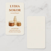 Élégant minimaliste Carte de visite Cosmetologue (Devant / Derrière)