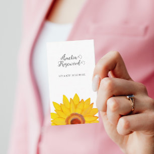 Élégant minimaliste Carte de visite de tournesol