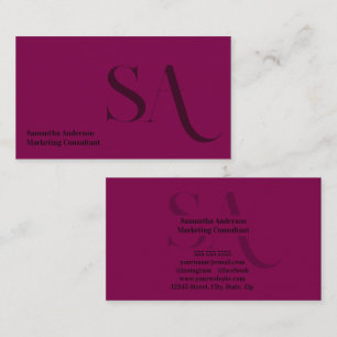 Élégant minimaliste Carte de visite Monogramme   P