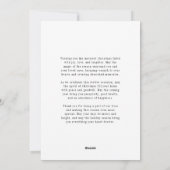 Élégant minimaliste Carte photo de vacances (Dos)