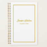 Élégant minimaliste chic blanc or planificateur he<br><div class="desc">Améliorez votre routine de planification avec l'élégant minimaliste chic White & Gold Weekly Planner. Conçu pour ceux qui apprécient les plus belles choses, ce planificateur allie simplicité et sophistication, avec un arrière - plan blanc immaculé agrémenté de luxueux détails dorés. Les subtiles touches dorées apportent une touche d'élégance, rendant ce...</div>