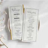 Élégant Minimaliste Chic Mariage Programmes
