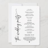 Élégant minimaliste de mariage Modèle du programme (Dos)