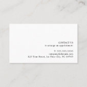 Elégant minimaliste Ecru White Coupon Salon (Dos)