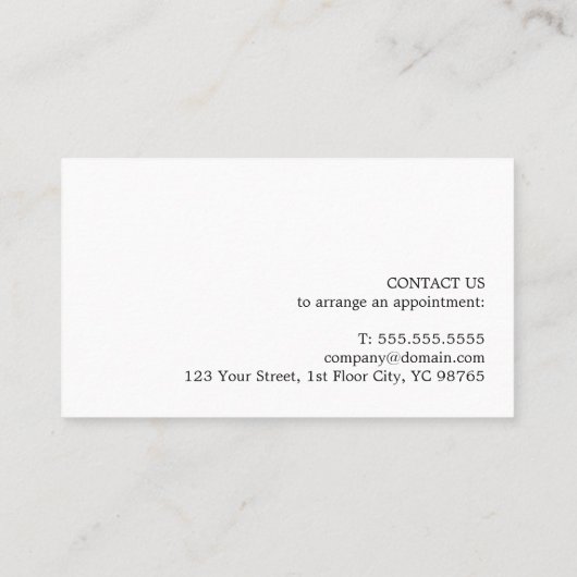 Elégant minimaliste Ecru White Coupon Salon (Dos)