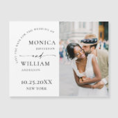 Élégant minimaliste Enregistrer la date Carte magn (Devant)