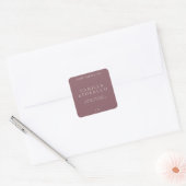 Élégant minimaliste Étiquette de bougie violette (Enveloppe)