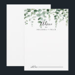 Elégant minimaliste Eucalyptus Mariage carte conse<br><div class="desc">Cette élégante carte de conseil minimaliste à l'eucalyptus mariage est parfaite pour un mariage moderne. L'aménagement comprend des branches et des feuilles d'eucalyptus botaniques élégants dessinés à la main dans des aquarelles. Ces cartes sont parfaites pour un mariage, une douche nuptiale, un baby shower, une fête de remise de diplômes...</div>