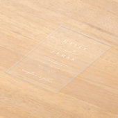 Élégant minimaliste Faire-part de mariage acryliqu (Poser)