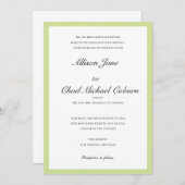 Élégant minimaliste Faire-part de mariage de front (Devant / Derrière)