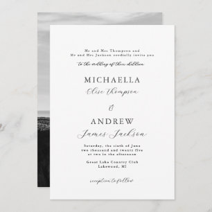 Élégant minimaliste Faire-part de mariage raffiné