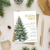 Élégant minimaliste fête de Noël Invitation