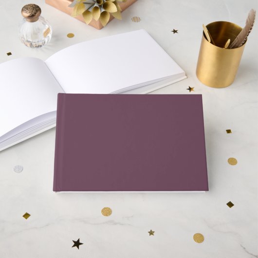 Elégant minimaliste Foil Guestbook (Recto ouvert)