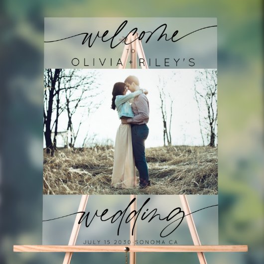 Élégant minimaliste Mariage Accueil photo dégivrée (Neutre)