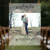 Élégant minimaliste Mariage Accueil photo dégivrée