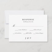 Elégant minimaliste mariage carte RSVP (Devant)