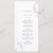 Elégant minimaliste Mariage Cartes de menu (Devant / Derrière)