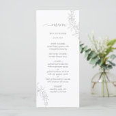 Elégant minimaliste Mariage Cartes de menu (Debout devant)