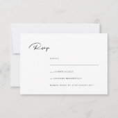 Élégant minimaliste mariage cartes RSVP (Devant)