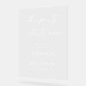 Élégant minimaliste Mariage d'accueil (Angle)
