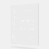 Élégant minimaliste Mariage d'accueil (Angle)