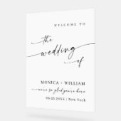 Élégant minimaliste Mariage d'accueil (Angle)
