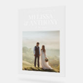 Élégant minimaliste Mariage de bienvenue photo (Angle)