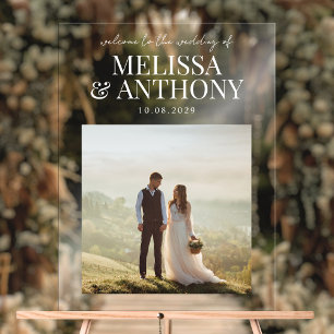 Élégant minimaliste Mariage de bienvenue photo