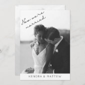 Élégant minimaliste Mariage Elopement Faire-part (Devant / Derrière)