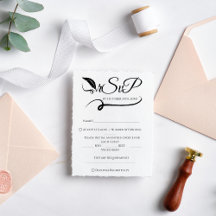 Elégant minimaliste Mariage manuscrit RSVP
