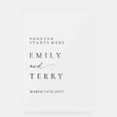 Elégant minimaliste Mariage moderne Accueil Froste (Recto)