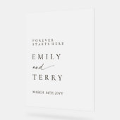 Elégant minimaliste Mariage moderne Accueil Froste (Angle)